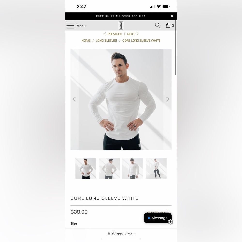Zivi New Core Long Sleeve in White!